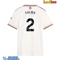 Arsenal William Saliba #2 Replica Third Shirt Ladies 2025-26 Short Sleeve